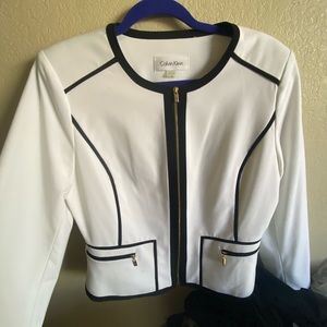 Calvin Klein- white and black Blazer